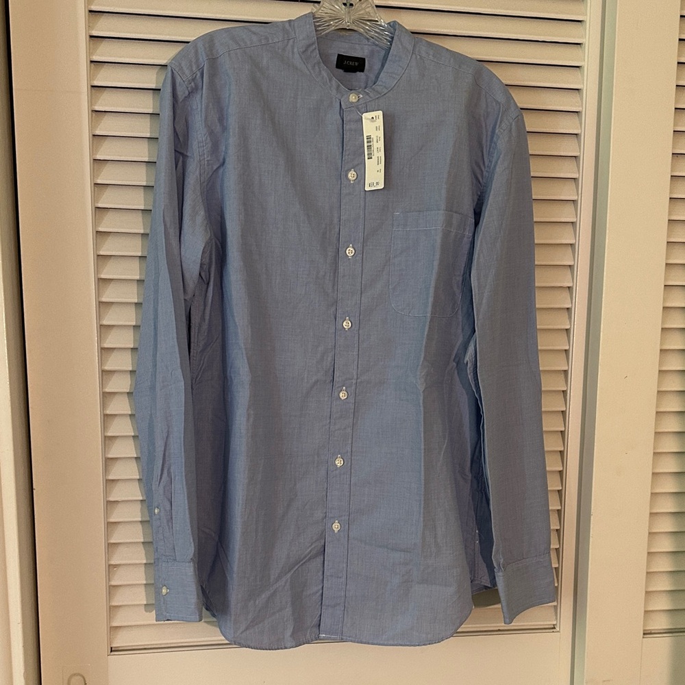 J. Crew Light Blue Ring Collar Button Down Shirt